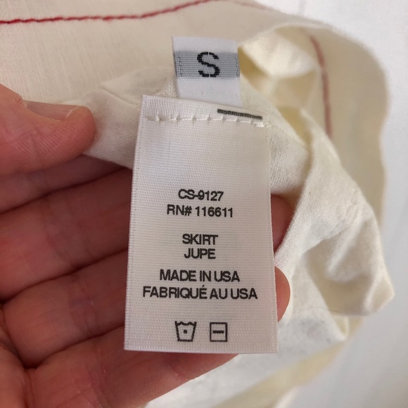 🌸SOLD🌸 Amadi Anthropologie Jupe 100% Linen Skirt - Picture 7 of 9